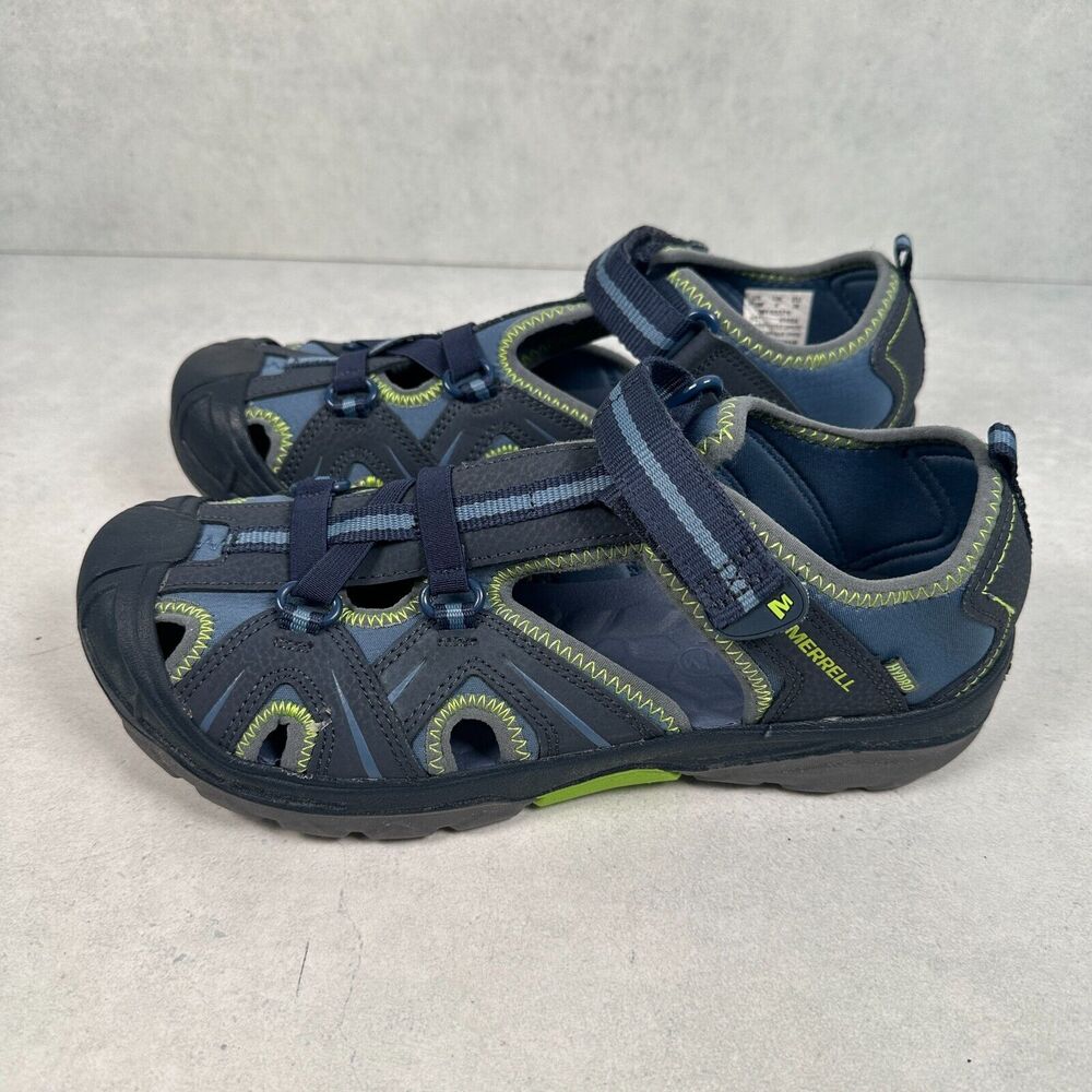Merrell Women's Navy and Lime Sport Sandals - Picture 4 of 10